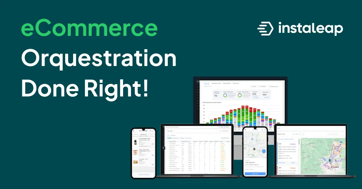 Instaleap platform dashboards and mobile apps for eCommerce orchestration.