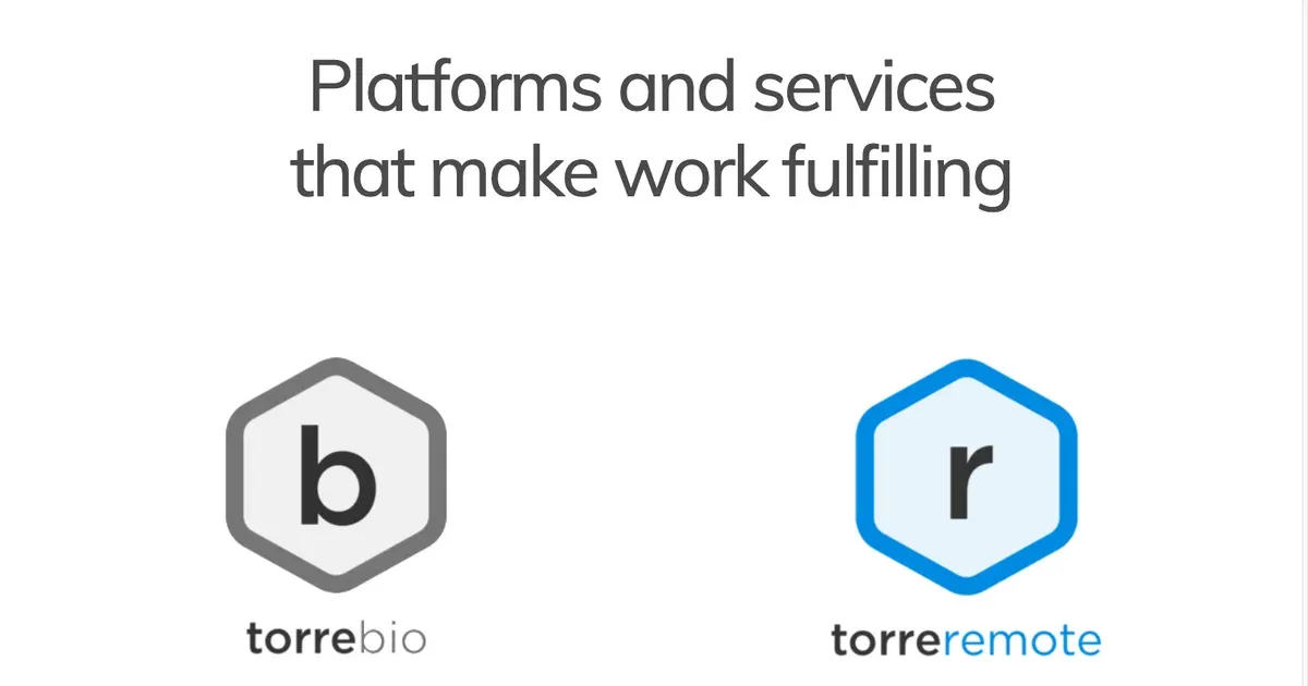 Torre's 2018 homepage (Web Archive) showing Torre Bio and Torre Remote.